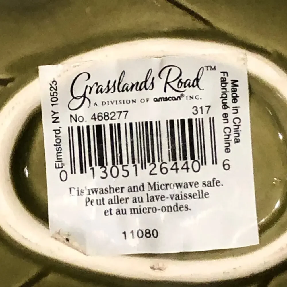 Grasslands Road Leaf Bowl‎ Unisex OS Green Excellent Ceramic Oak Leaf 468277